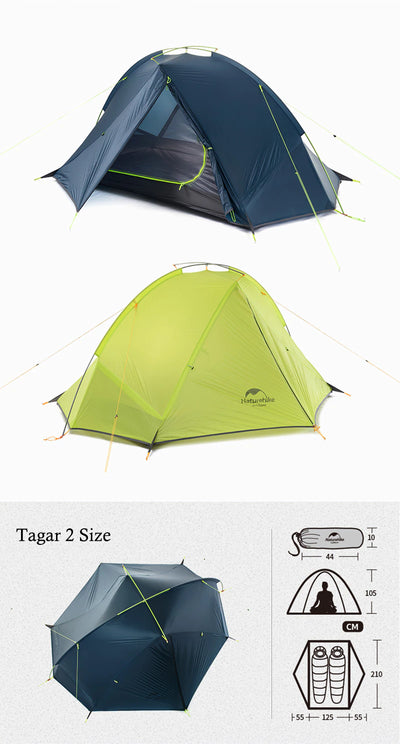 Tent 1-2 Person Backpacking Tent Lightweight
