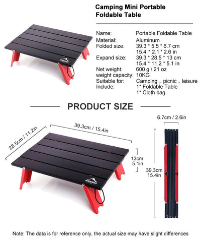 Mini Portable Foldable Table Ultralight Folding Computer Bed Desk
