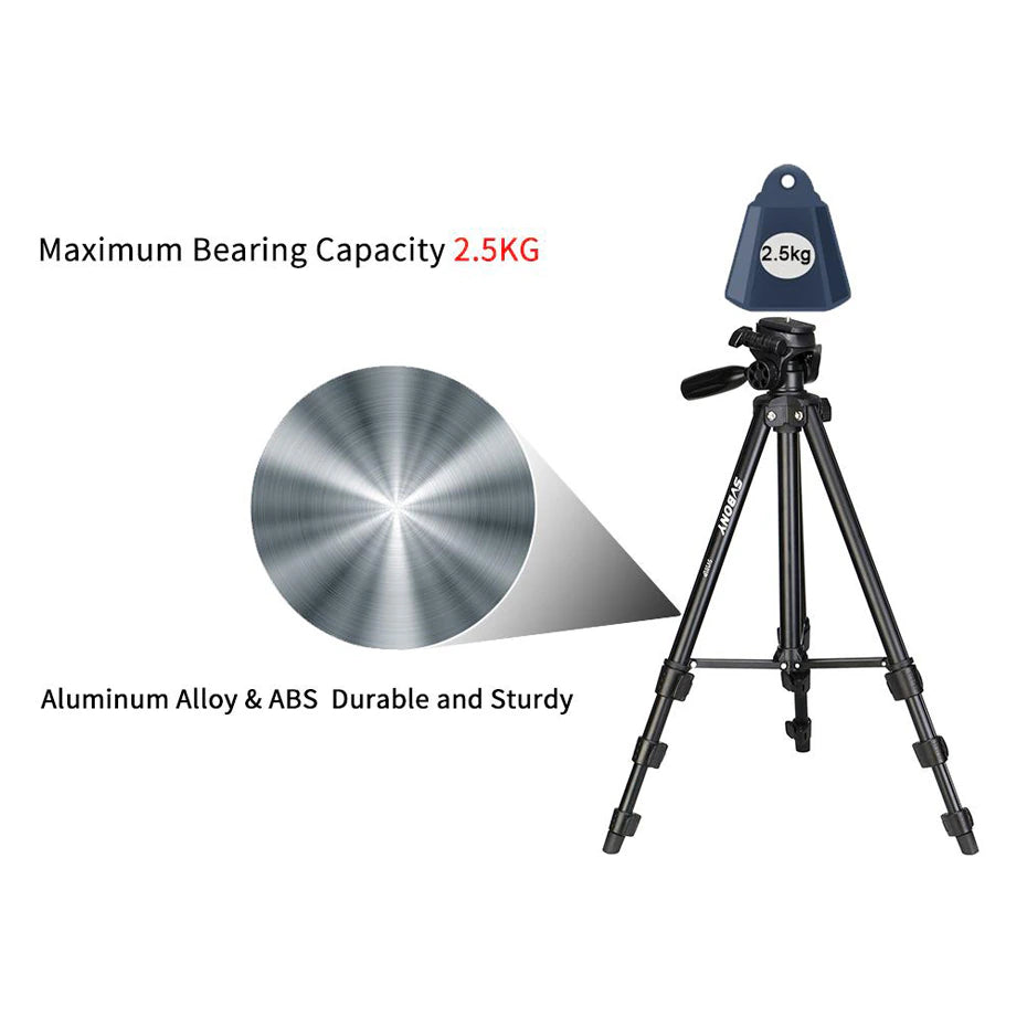 Portable Floor-Standing Aluminum Photography Tripod, Suitable for Telescope Digital
