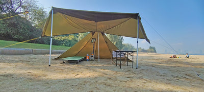 Flame-retardant Pyramid Tent, Waterproof for 1 Person