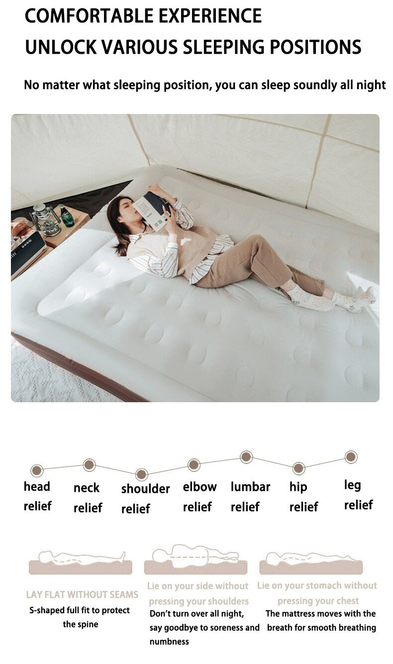 Inflatable Bed Camping Heighten Double Air Cushion