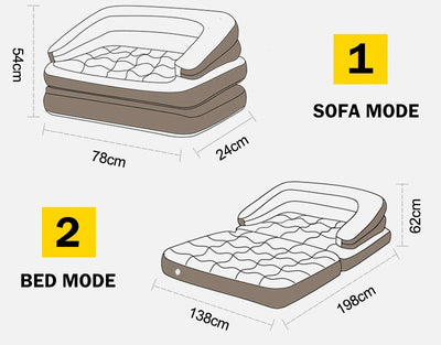 Inflatable Mattress Laying On The Floor Portable and Folding for Camping