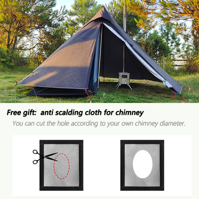 Flame-retardant Pyramid Tent, Waterproof for 1 Person