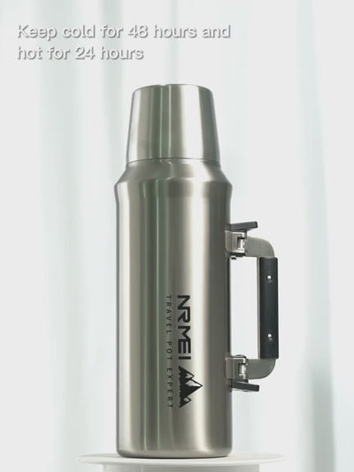 Outdoor Thermos Stainless Steel Large Capacity Portable Double Wall Vacuum Flask Insulated