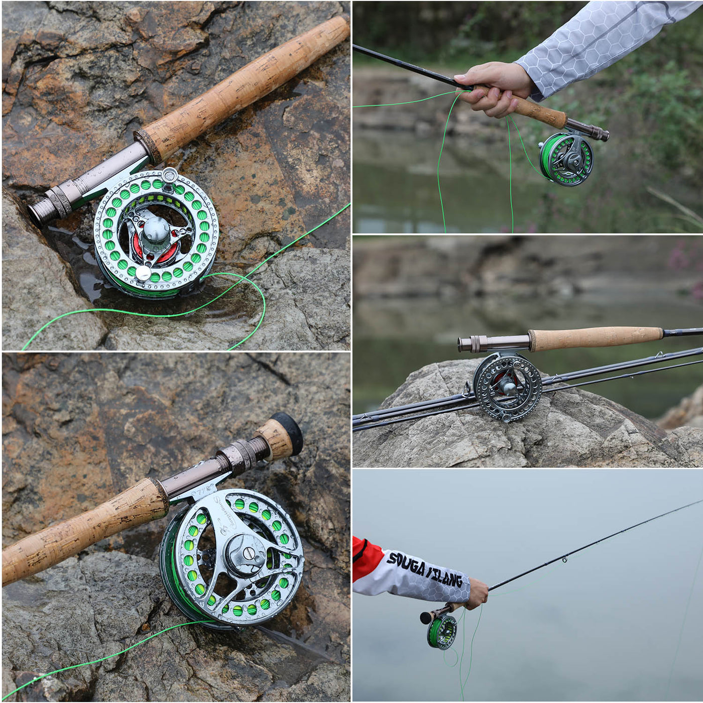 Fly Fishing Reel 2+1 BB Speed Ratio #5/6 #7/8 Fishing Reel with CNC-Machined Aluminum Alloy Body Fly Reels
