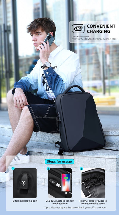 Backpack anti-theft waterproof with USB charging