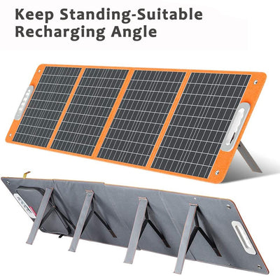 Solar Panel 100W 18V Solar Charger with DC Type-c/QC3.0 Output Charge For Power Station Van RV Road Trip Camping