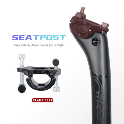 Carbon Seatpost 27.2/30.8/31.6mm Matte Black MTB/Road Bike Seat Post Length 400mm Seat Tube Bicycle Parts