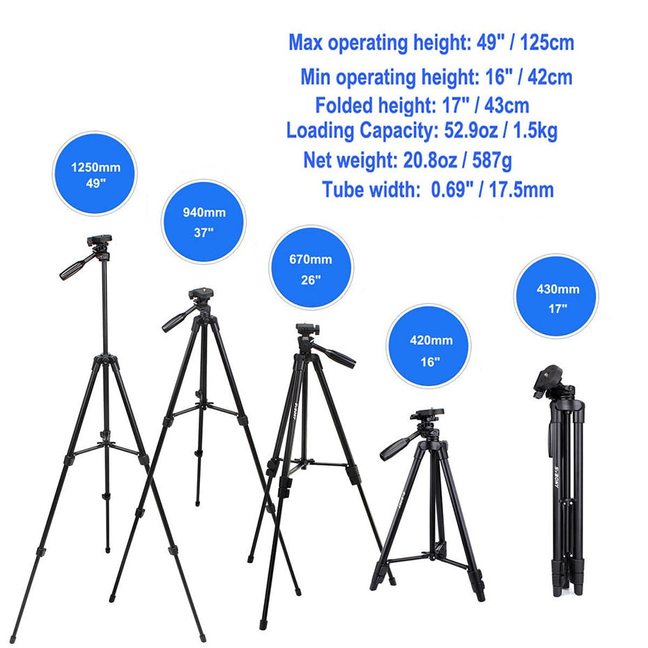 Tripod Portable Travel Aluminum Lightweight for Scope Watching