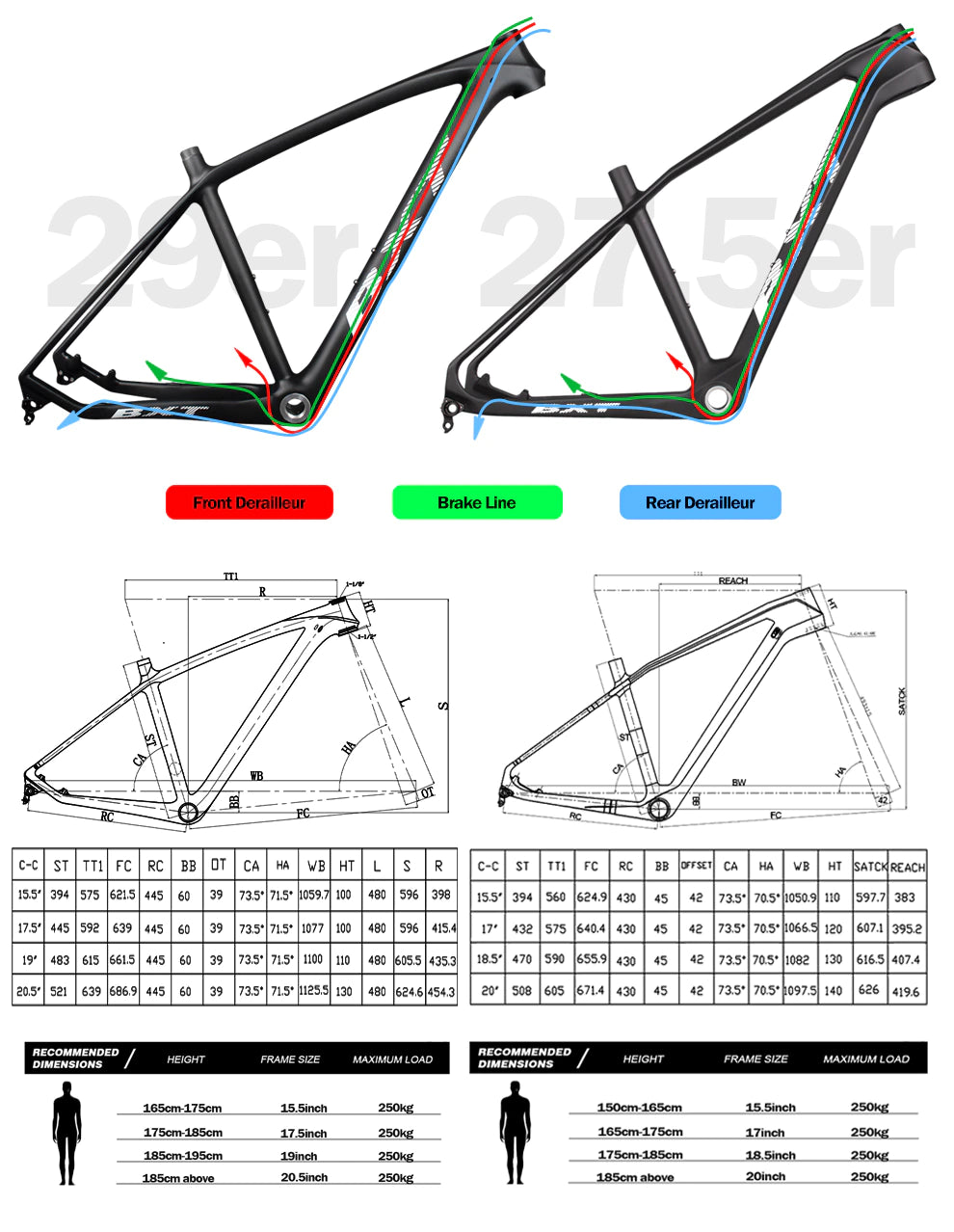 Carbon mountain bike frame 29er carbon bike frame 29 carbon mountain bike frame 142*12 or 135*9mm 27.5 bicycle frame