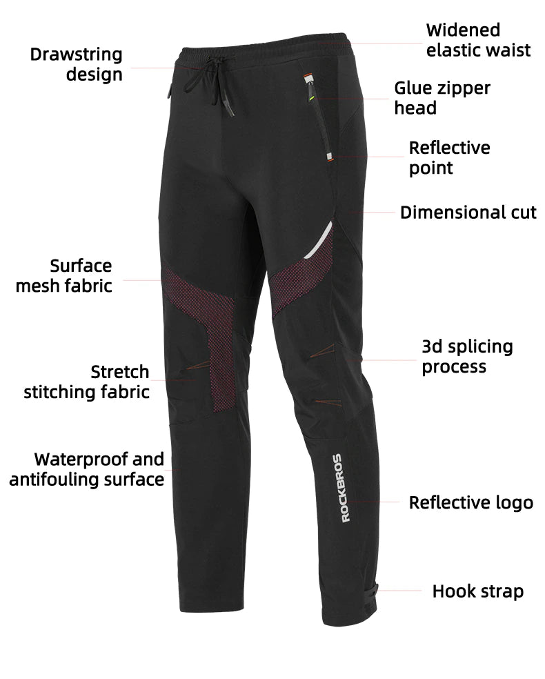 Cycling Clothing Set Winter Thermal Fleece Pants Rainproof Windproof