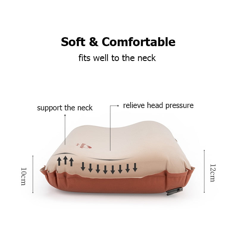 Pillow Portable  Sponge Inflatable Pillow 3D