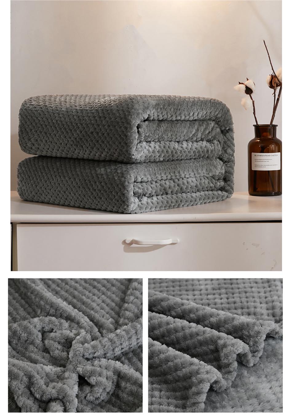 Blanket for Bed: Fluffy Plaid