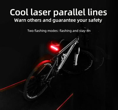 Taillight Turn Bicycle Wireless Remote Control Turning Cycling Laser Safety Line Rear Lights