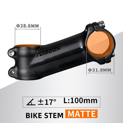 Ultralight Aluminum Bike Handlebar Stem 6/17 Degree Mtb Stem 50mm-120mm Power Mtb 31.8mm  Mountain Bike Stem
