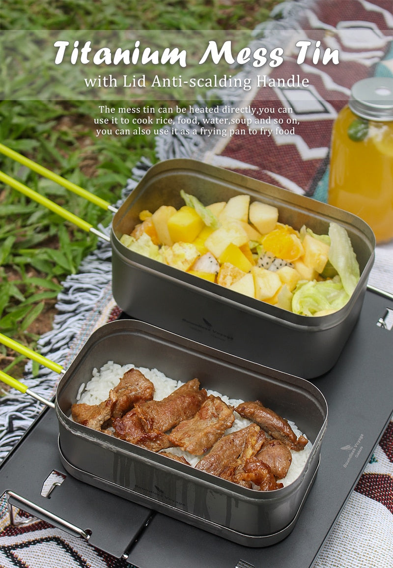 Lunch Box Bowl and Pan for Hiking