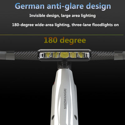 8000mAh 5 LED Bike Light Front Waterproof