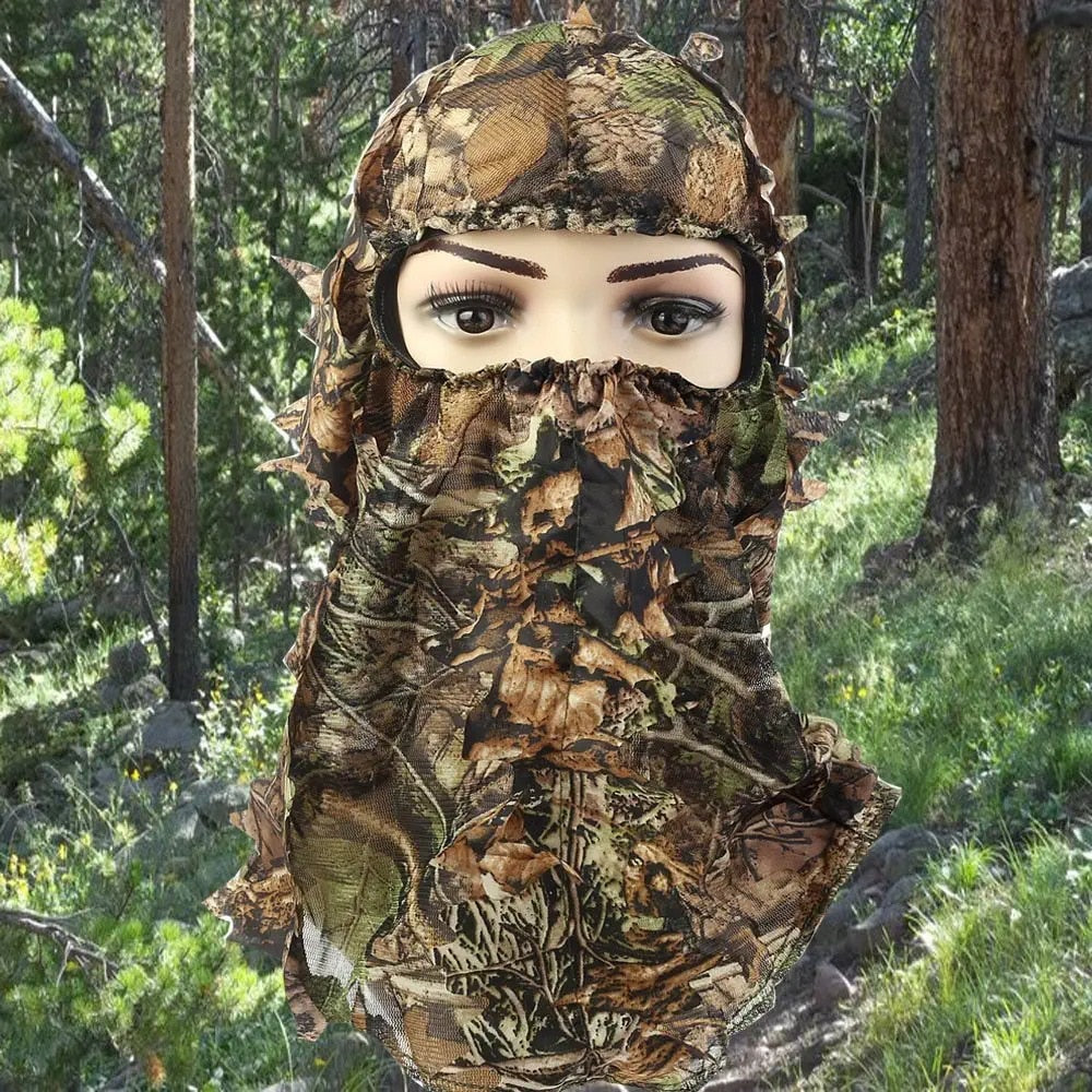Camouflage Leafy Hat 3D Full Face