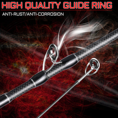 Fishing Rod 1.8/2.1m Spinning/Casting Rod Power M Carbon Rod Pole 5/6 Sections