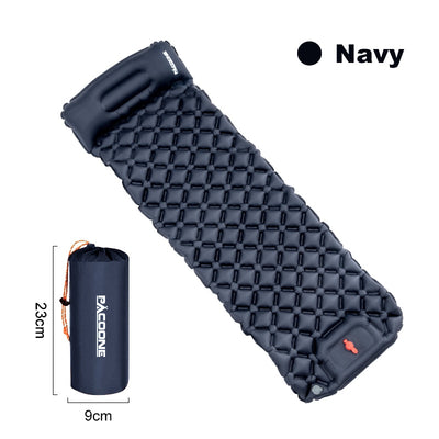 Outdoor Camping Sleeping Pad: Inflatable Mattress with Pillows