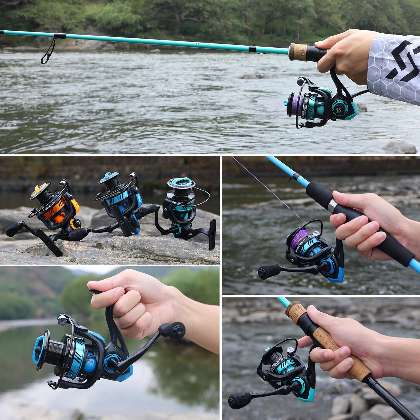 Fishing Reel 5.2:1 Gear Ratio 5BB Spinning Reel Max Drag 10Kg Carp Fishing Reel with Aluminum Spool for Saltwater