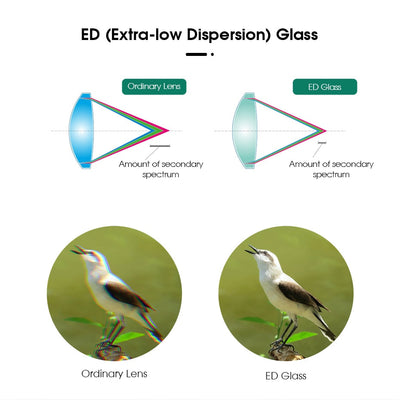 Bird Watching Telescope 10x32 ED Monoculars Extra-Low Dispersion Bak4 Glass Binoculars IPX7 Waterproof