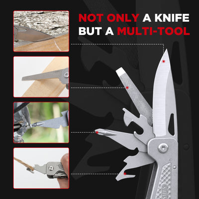 13-in-1 Multi-Tool Knife, Folding and Portable, for Camping