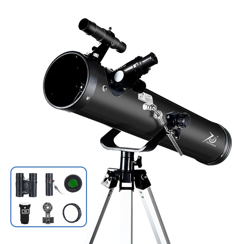 TOPOPTICAL 583x Professional Astronomical Telescope Kids Adults Reflector Spotting Scope 76700