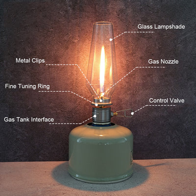 Gas Candle Lamp Tent Lantern Light