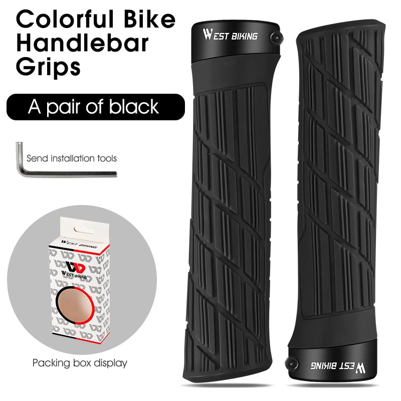 Bicycle Grips Soft Rubber Grips Shockproof Anti-Slip