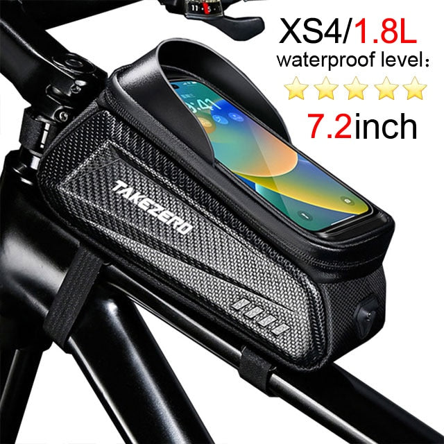 Bicycle Bag Waterproof Touch Screen Cycling Bag Top Front Tube Frame MTB