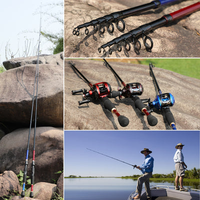 Telescopic Fishing Rod 1.8-2.4m Ultralight Spinning/Casting Rod for Fishing Carbon Fiber Fishing Pole Tackle