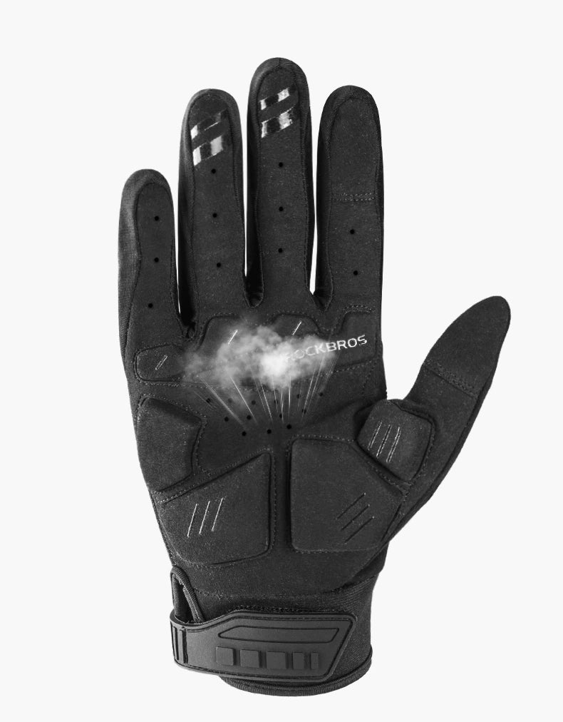 Tactical Gloves SBR Thickened Pad Cycling Gloves Shockproof Breathable GEL Bike Gloves Winter Warmer Full Finger Sport