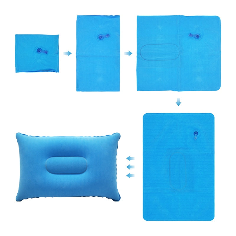 Inflatable Air Pillow Sleeping Camping Pillow