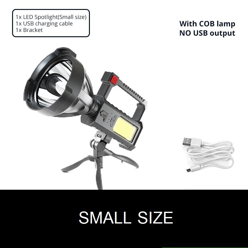 High Power LED Flashlight Powerful XHP70 Torch Waterproof Fishing Lantern USB Rechargeable Spotlight Searchlight Camping Lamp