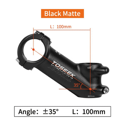 Ultralight Bicycle Handlebar Stem 7 Degree 35 Degree Mtb Stem 35mm 45mm Power Mtb 31.8mm Aluminum Spare Parts For Bicycle