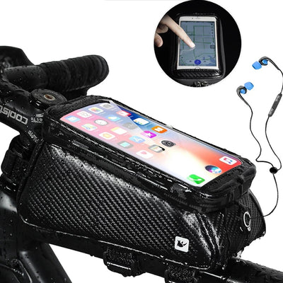 MTB Bicycle Bike Bag Rainproof Touch Screen Cycling Top Front Tube Frame Bags 5.8/6.0 Phone Case