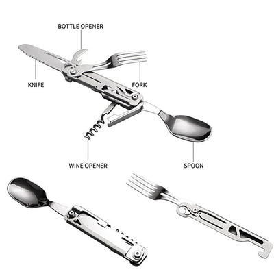 Knife, fork, spoon, bottle opener,camping