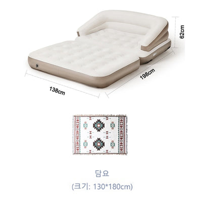 Inflatable Mattress Laying On The Floor Portable and Folding for Camping