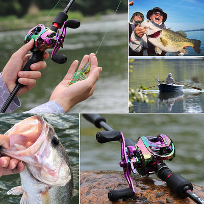 Fishing Reels 6.5/7.2:1 Gear Ratio High Speed Baitcasting Reel with Aluminum Spool Casting Reel All for Fishing