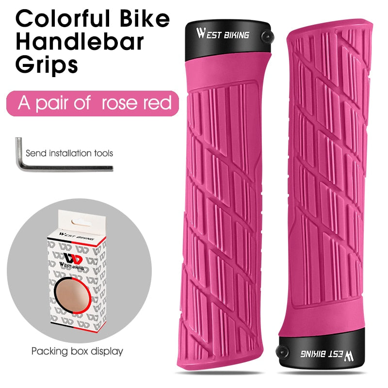 Bicycle Grips Soft Rubber Grips Shockproof Anti-Slip