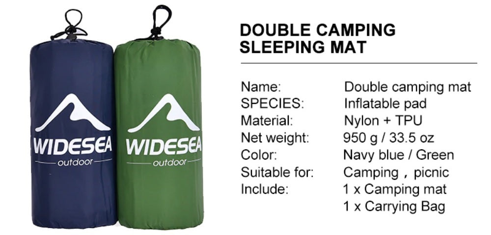camping Double Sleeping Pad Bed Ultralight Folding Air Mat Cushion Moistureproof